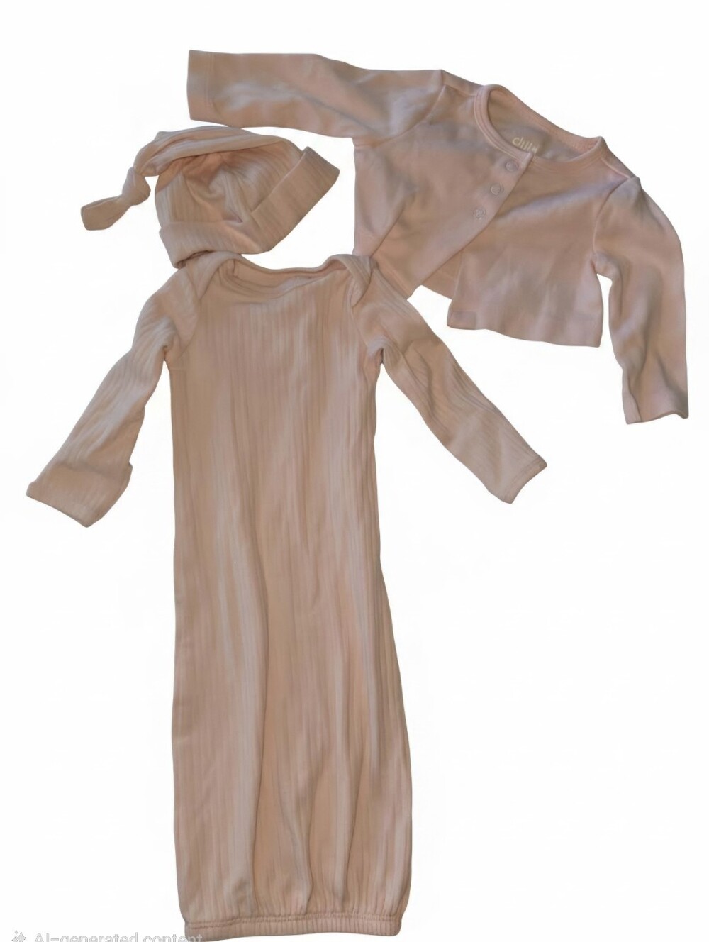 Carter's Preemie Baby Gown & Hat Set. Comes With 0-3m Child of Mine Cardigan